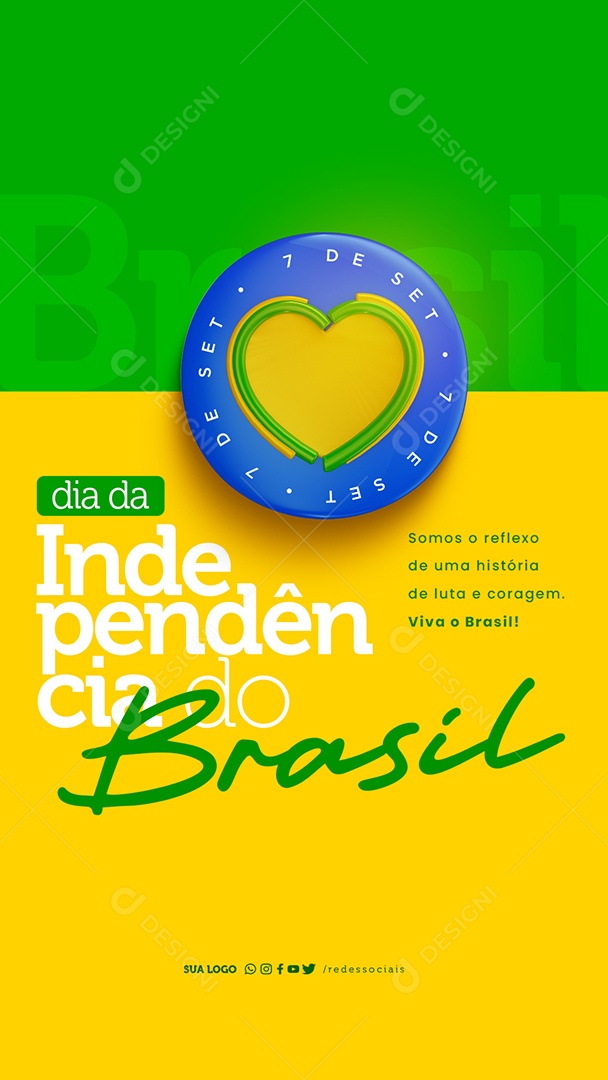 Independence Day of Brazil September 07 Social Media PSD Editable