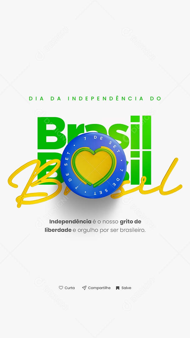 Independence Day of Brazil September 07 Social Media PSD Editable