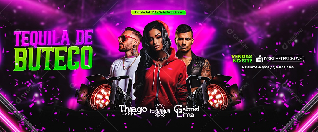 Carrossel Flyer Tequila de Buteco Social Media PSD Editável