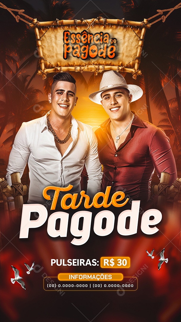 Story Flyer Tarde Pagode Social Media PSD Editável