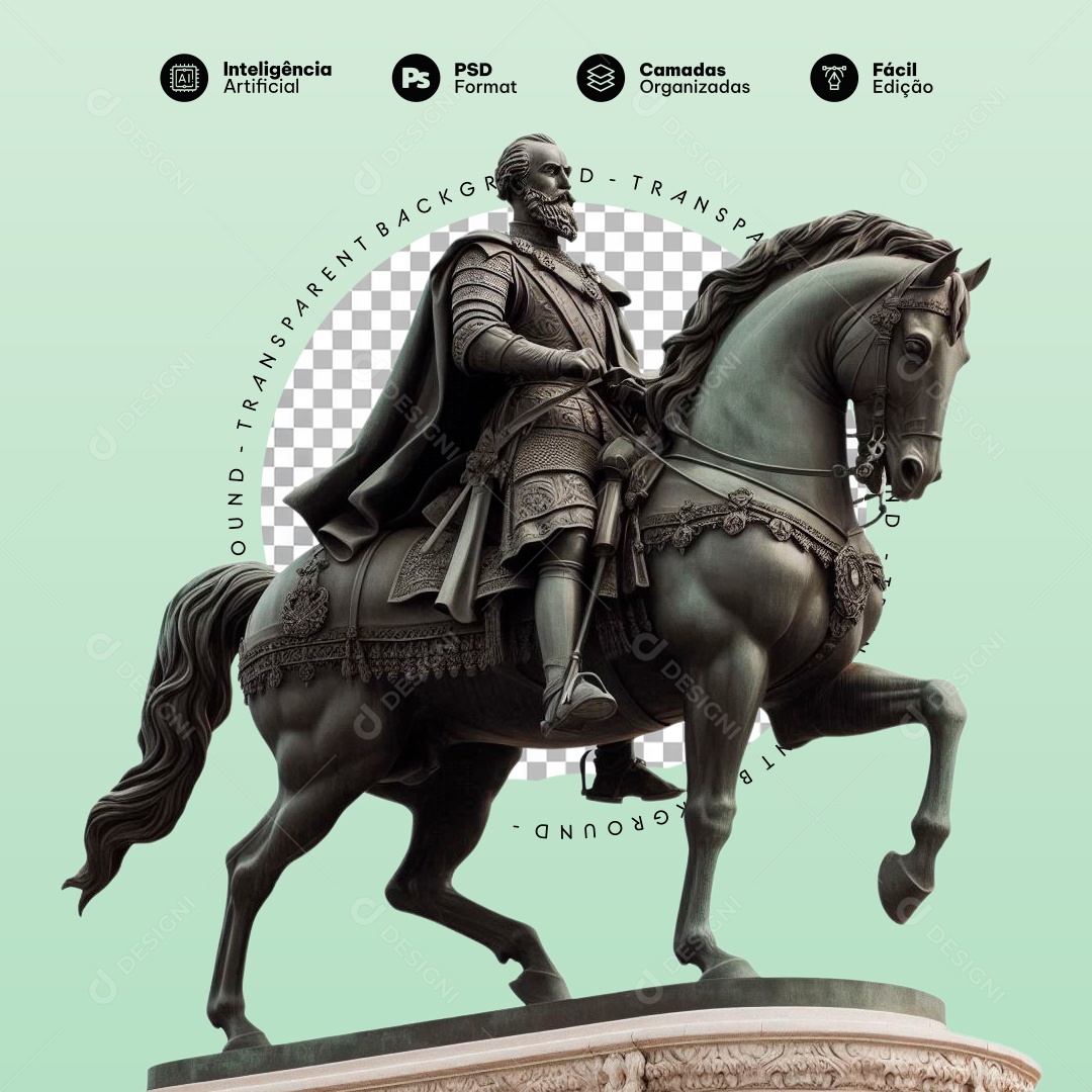 Estatua da Independência Elemento 3D para Composição PSD