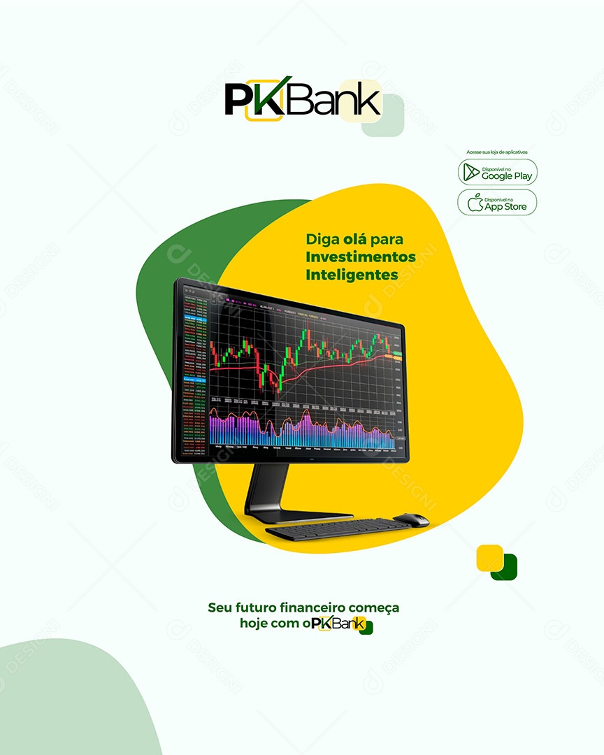 Banco Digital Social Media PSD Editável