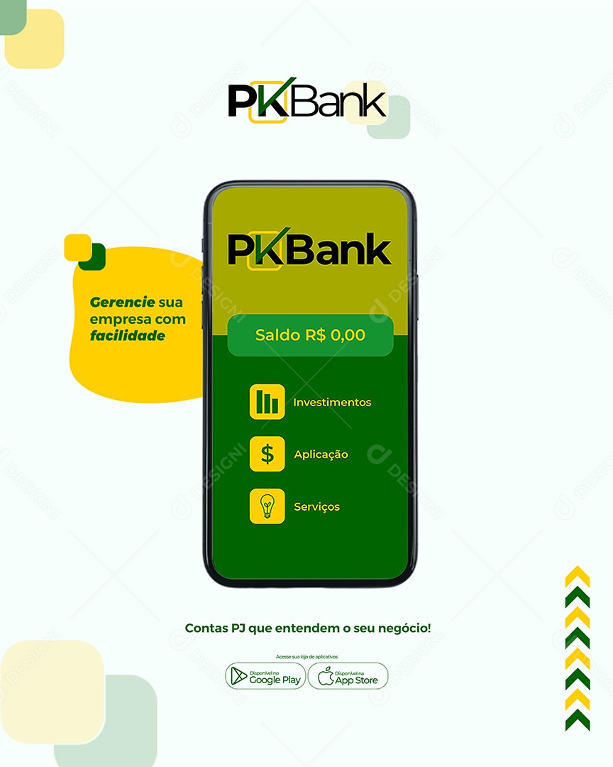 Banco Digital Gerencie sua Empresa Com Mais facilidade Social Media PSD Editável