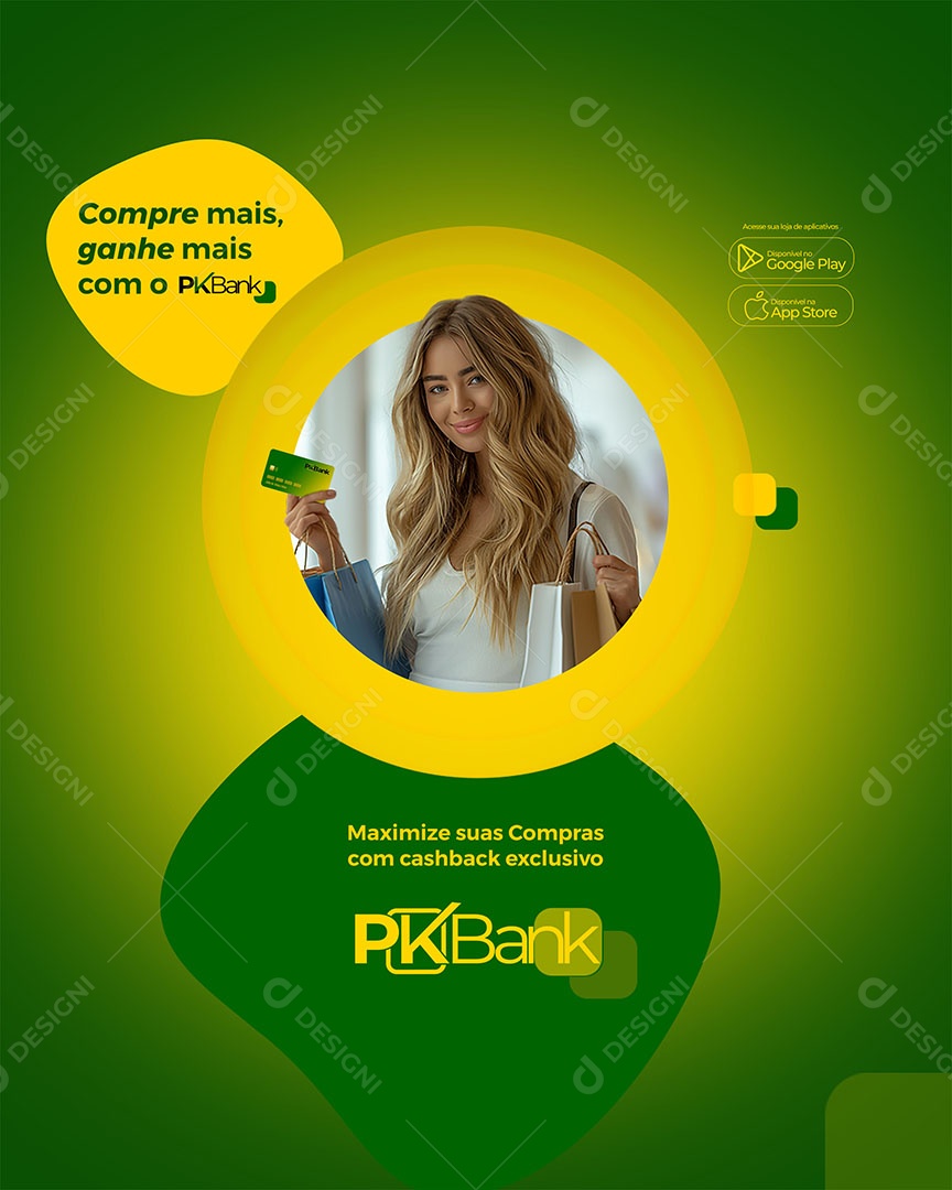 Banco Digital Social Media PSD Editável