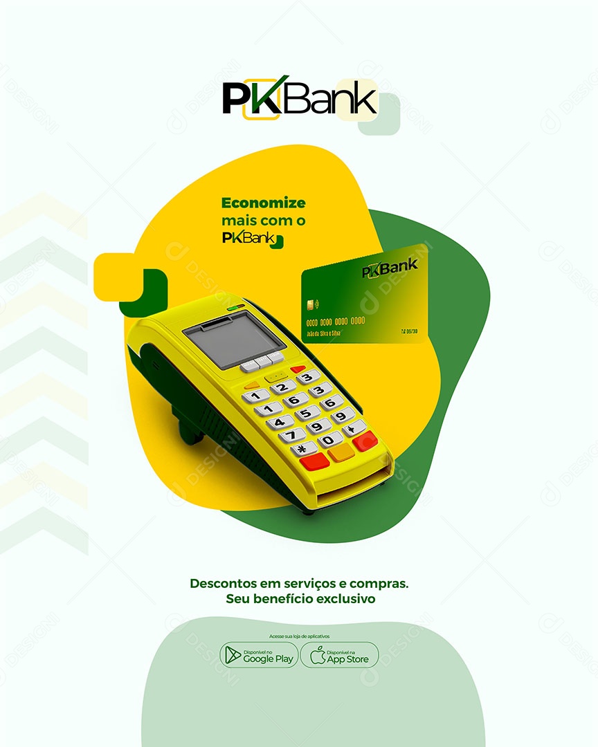 Banco Digital Economize Mais Social Media PSD Editável