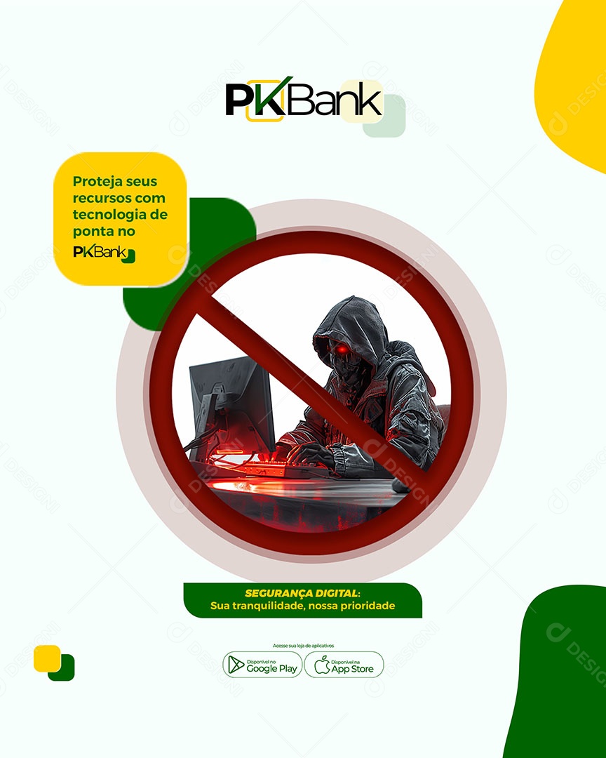 Banco Digital Segurança Digital Social Media PSD Editável