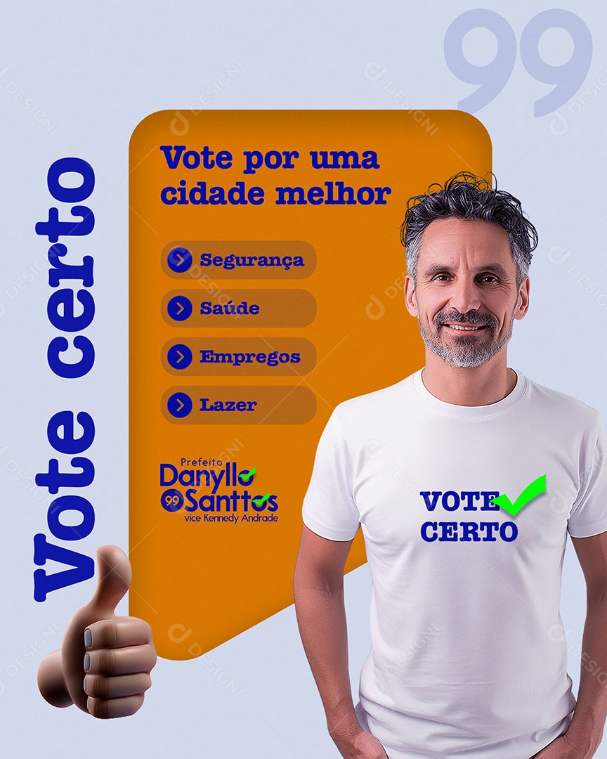 Política Vote Certo Social Media PSD Editável