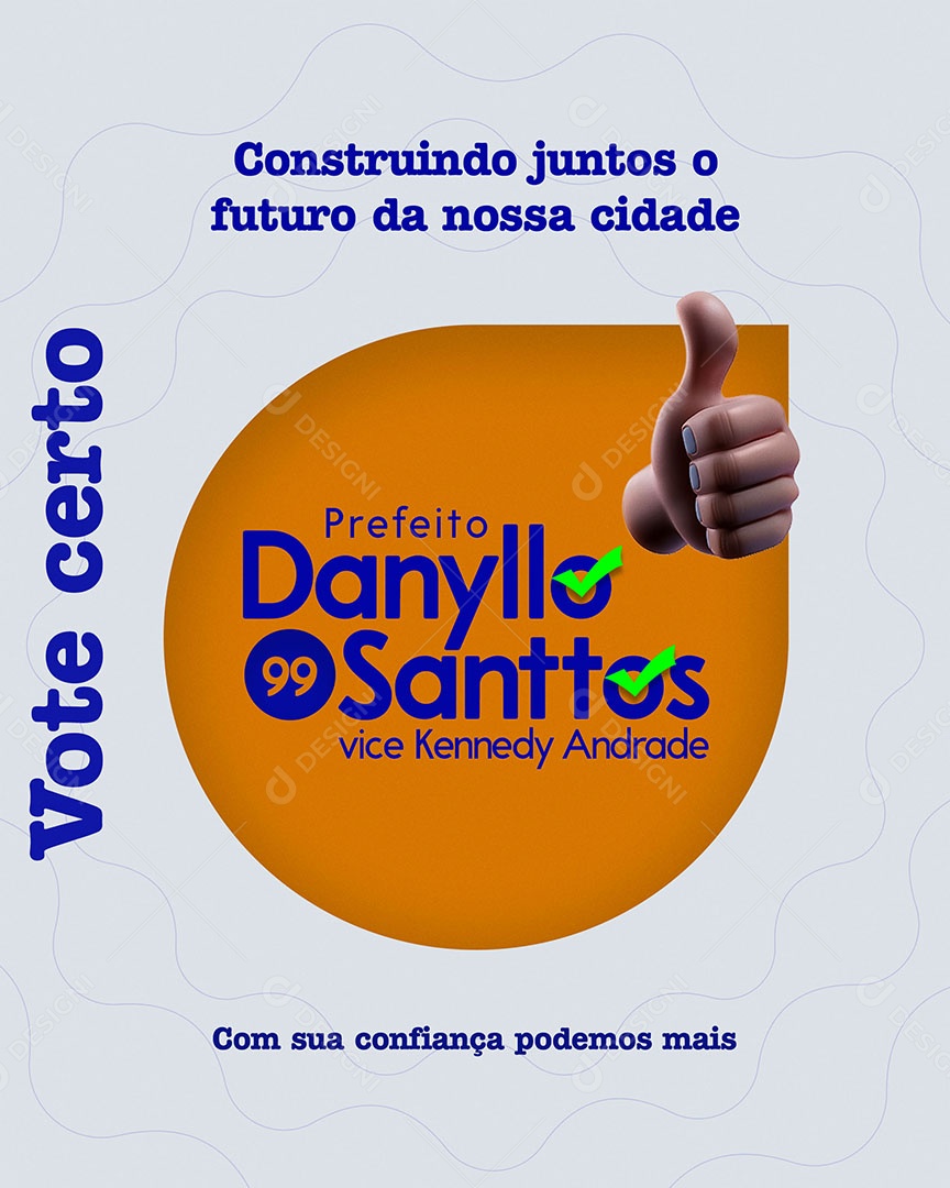 Política Vote Certo Social Media PSD Editável