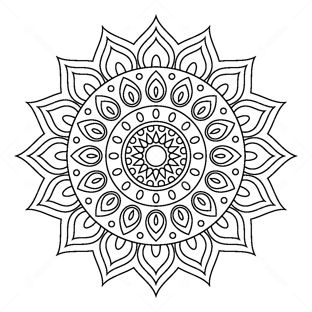Mandala Ilustração Vetor EPS