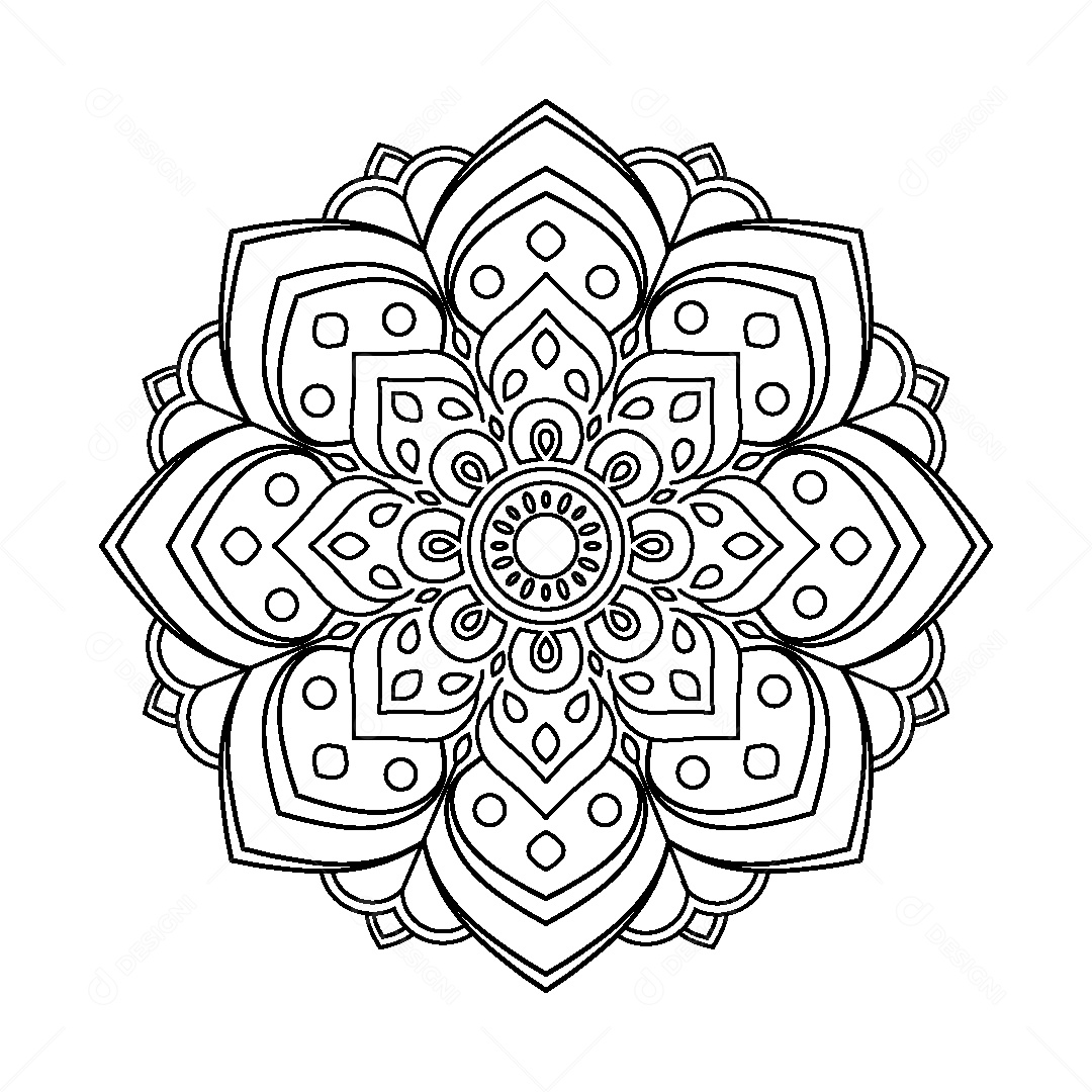 Mandala Ilustração Vetor EPS