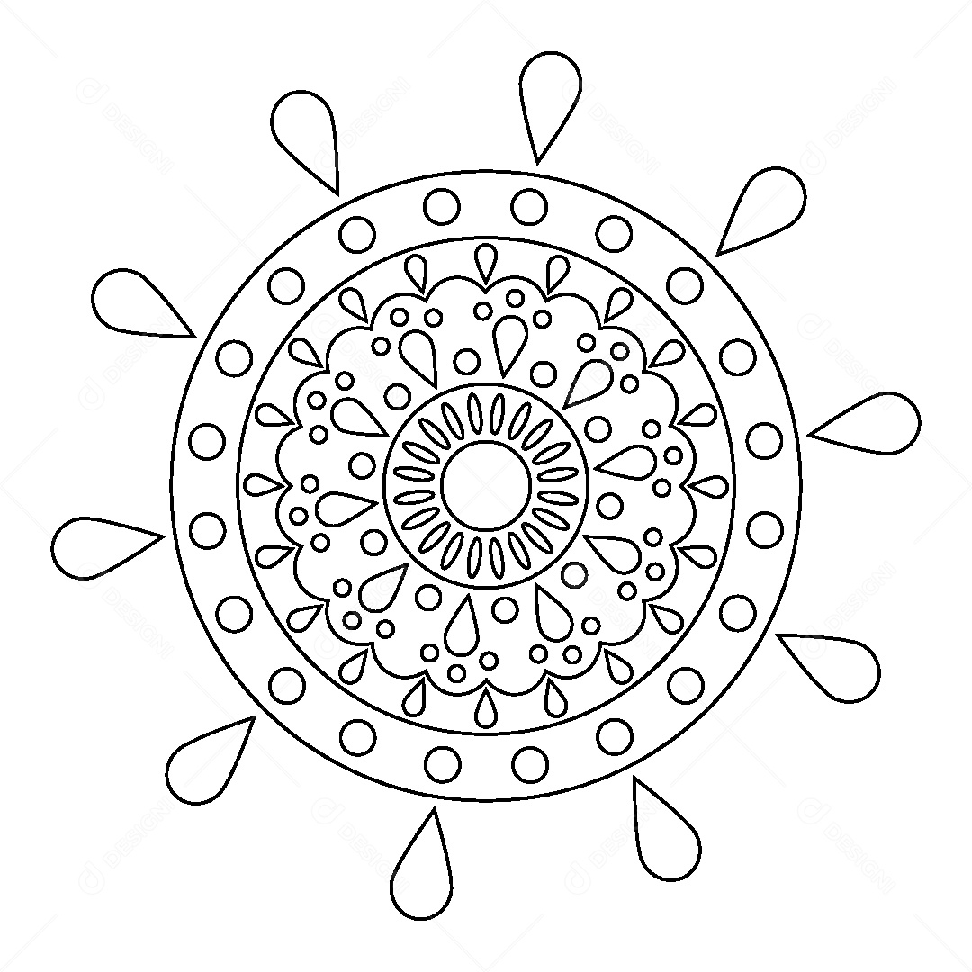 Mandala Ilustração Vetor EPS