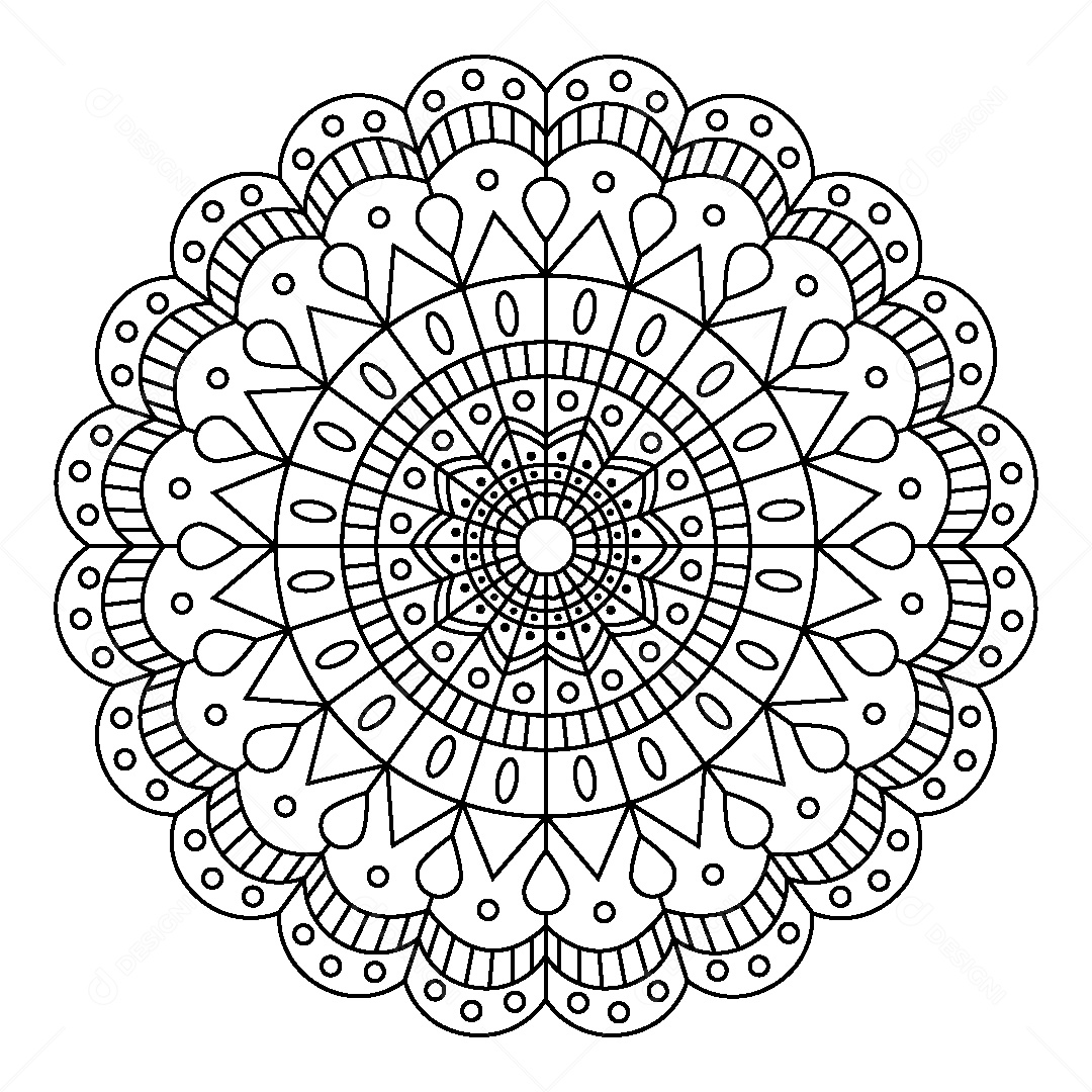 Mandala Ilustração Vetor EPS