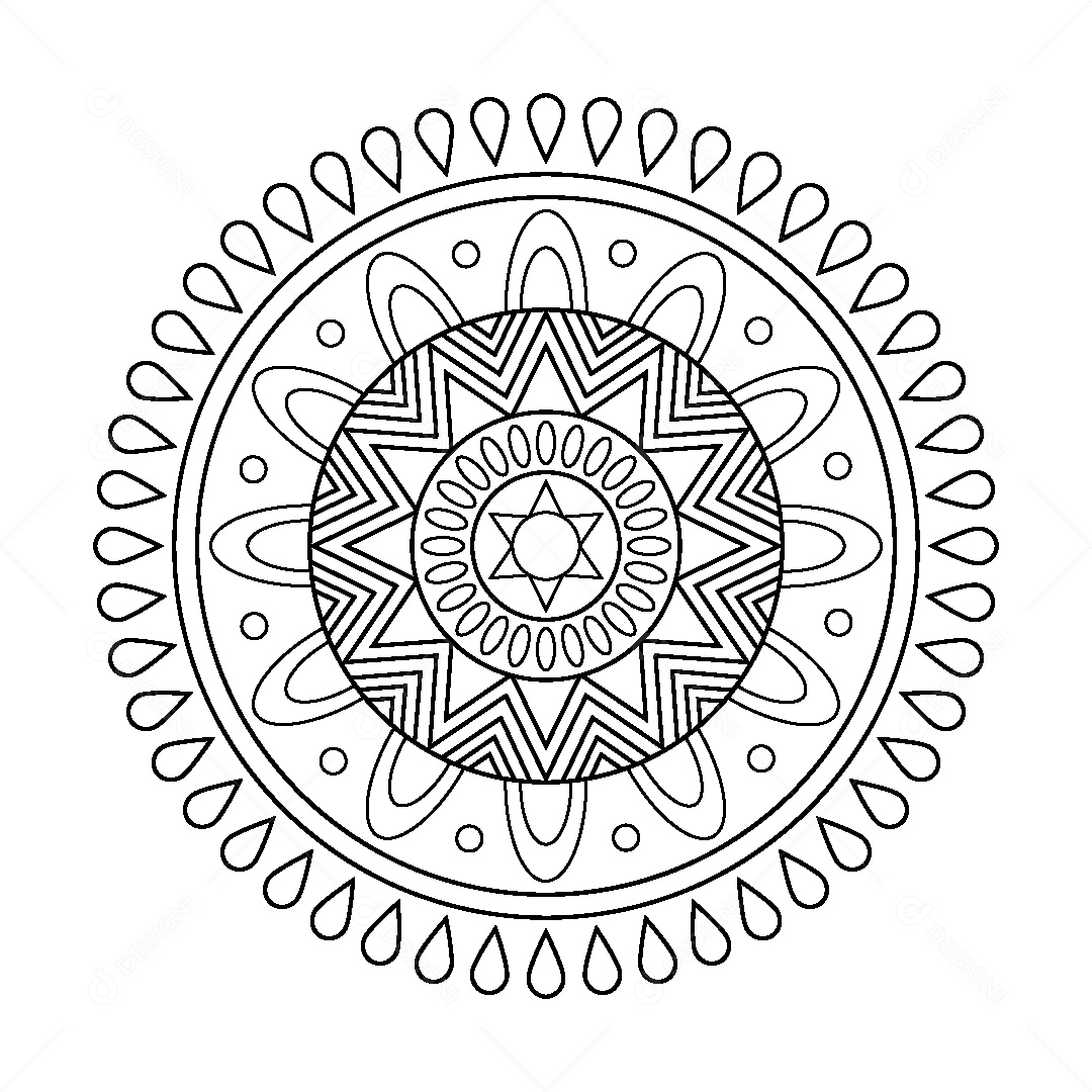 Mandala Ilustração Vetor EPS