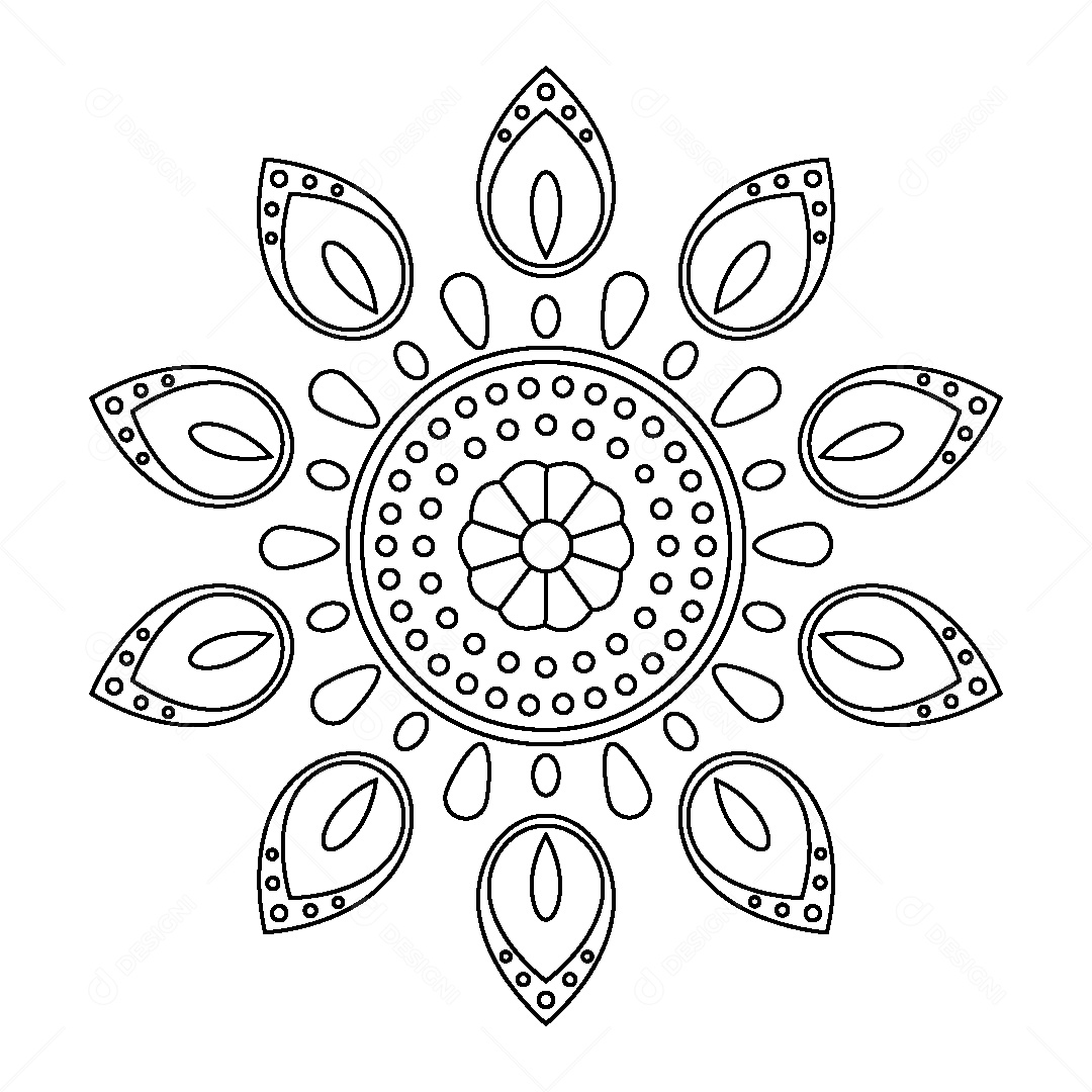 Mandala Ilustração Vetor EPS