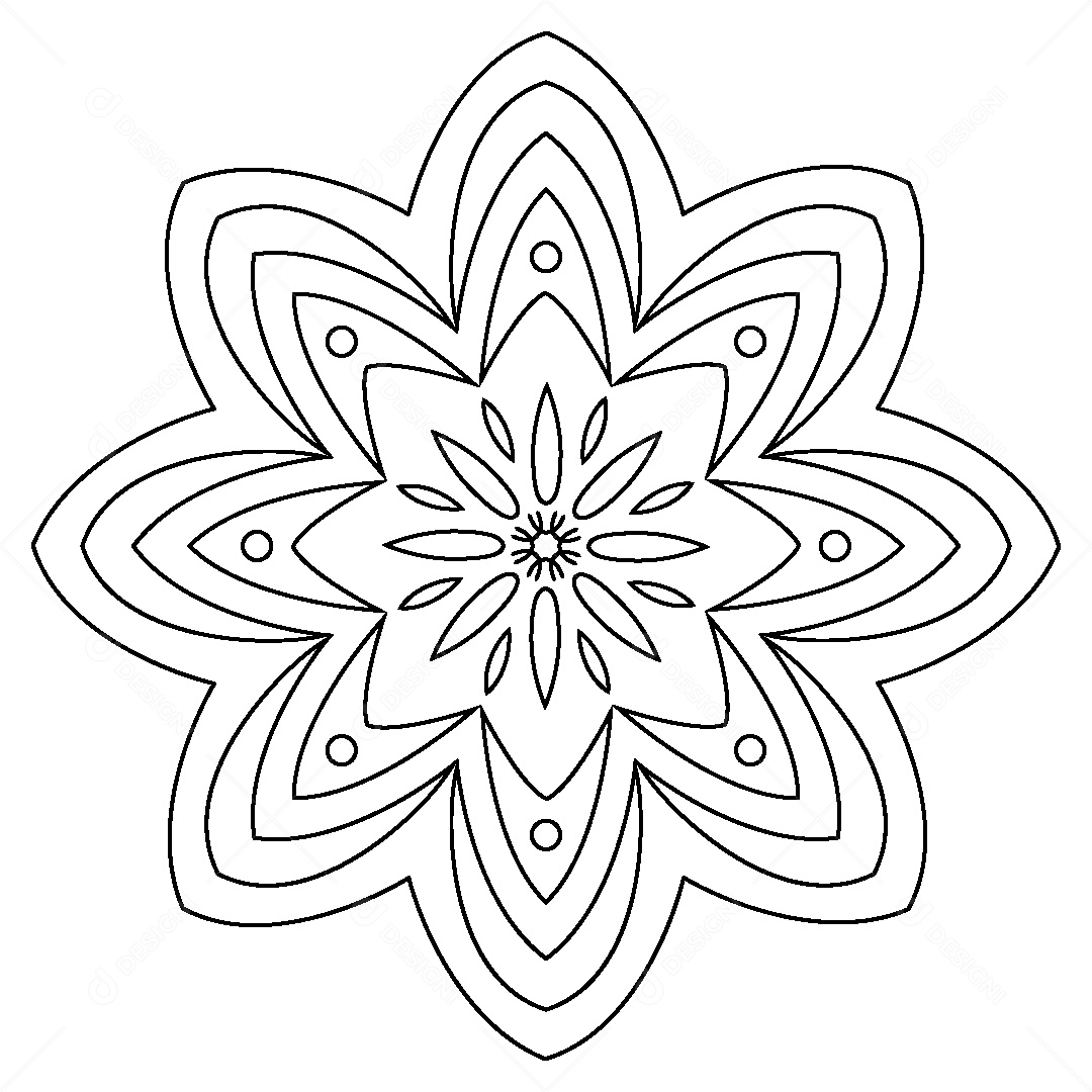 Mandala Ilustração Vetor EPS