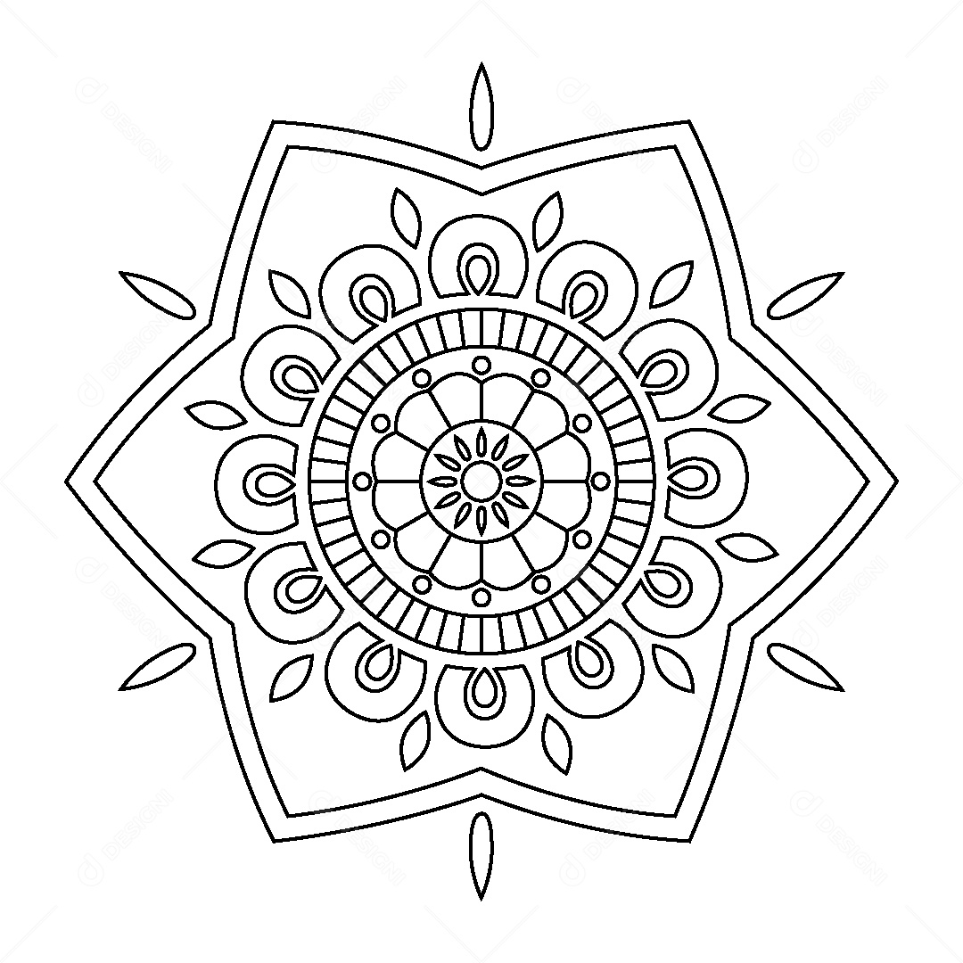 Mandala Ilustração Vetor EPS