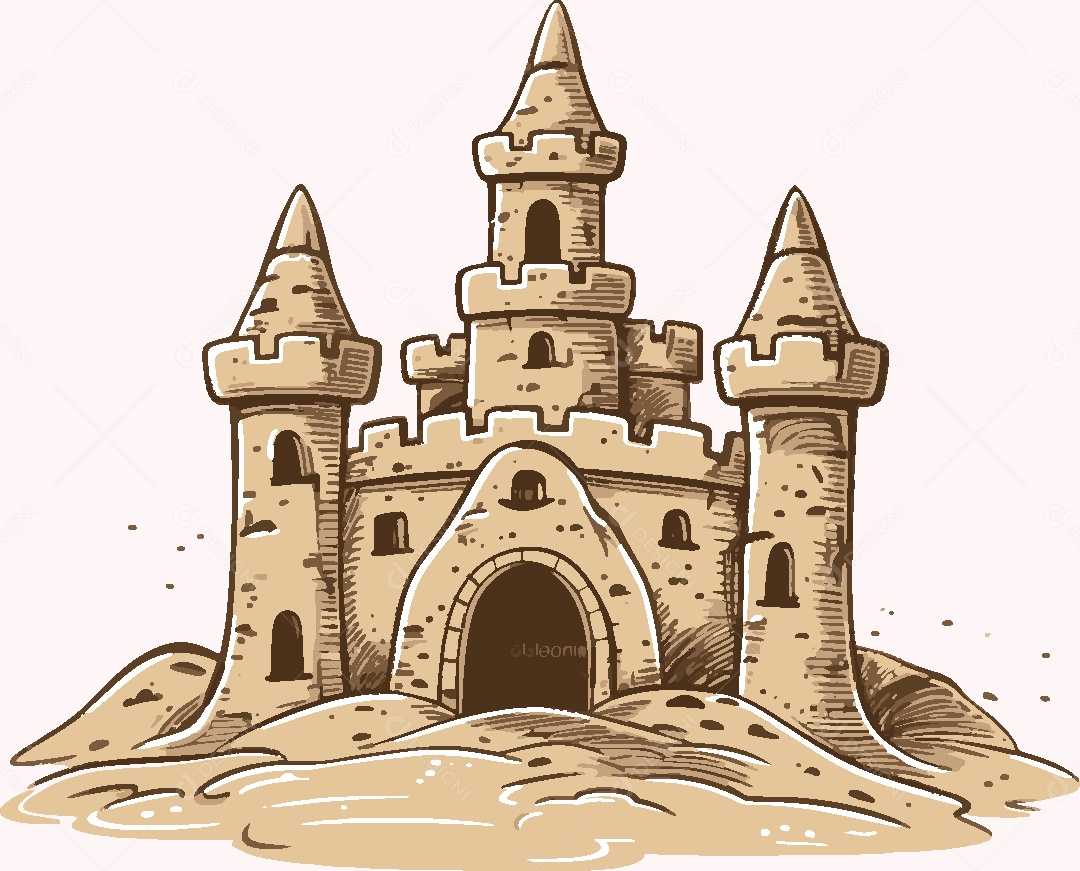 Castelo de Areia Ilustração Vetor EPS