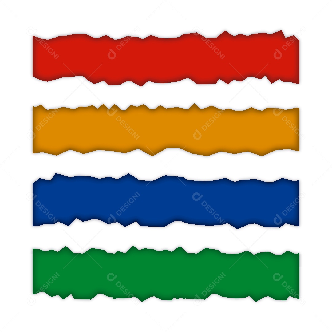 Papel Cortado Colorido Ilustração Vetor EPS