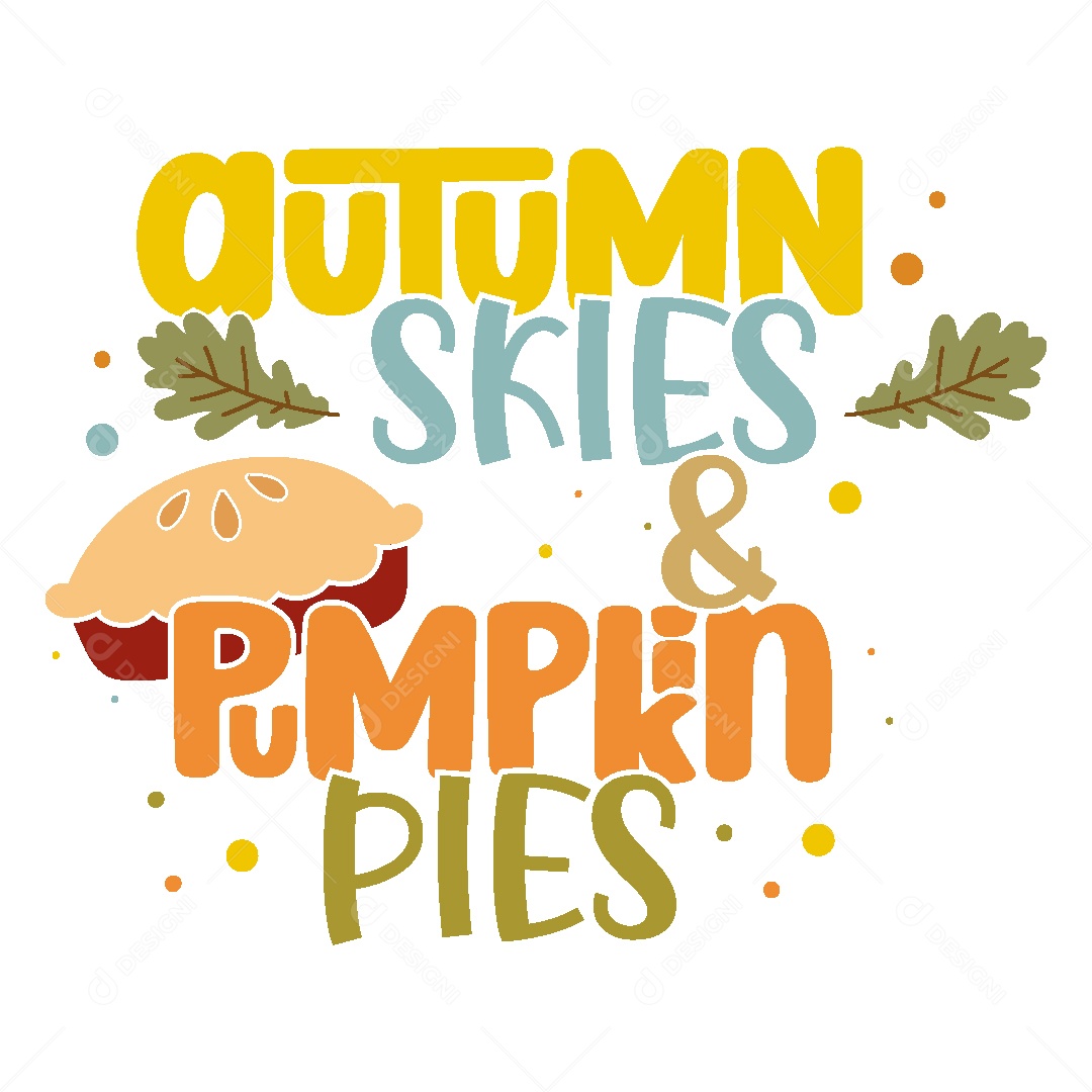 Lettering de Outono Vetor EPS