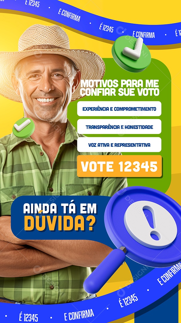 Story Campanha Política Social Media PSD Editável