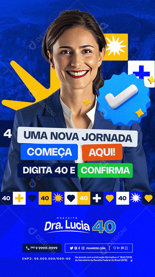 Story Politica 2024 Prefeita Dra Lucia Social Media PSD Editável