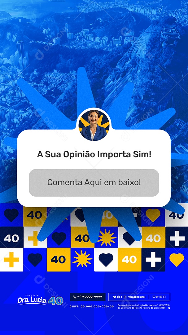 Story Politica 2024 Dra Lucia Social Media PSD Editável