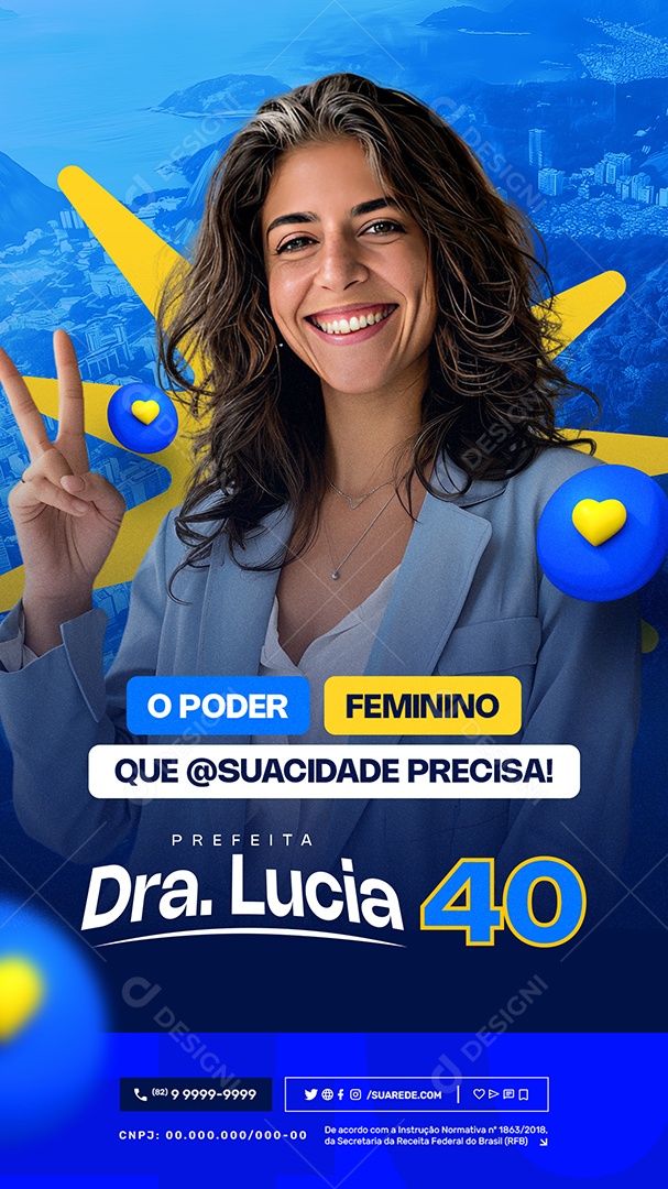 Story Politica 2024 Prefeita Dra Lucia Social Media PSD Editável