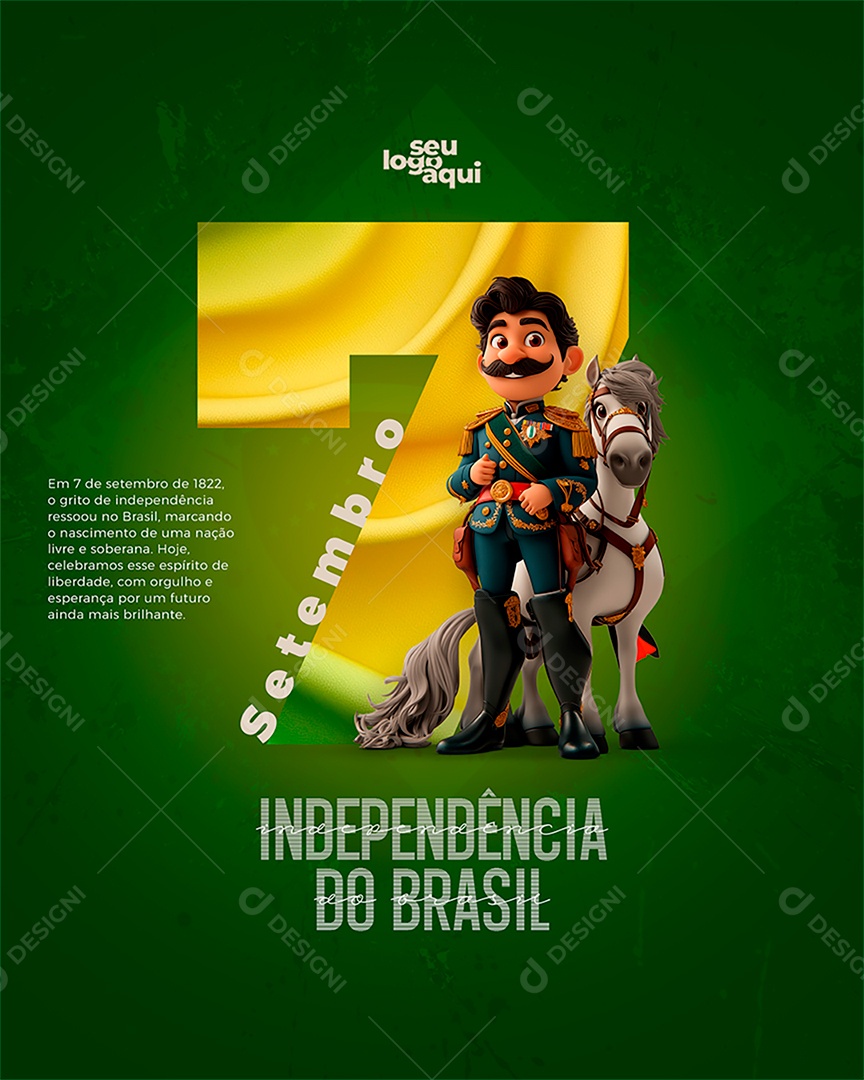 Dia da Independência do Brasil 07 de Setembro Social Media PSD Editável