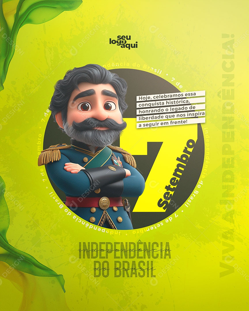 Dia da Independência do Brasil 07 de Setembro Social Media PSD Editável