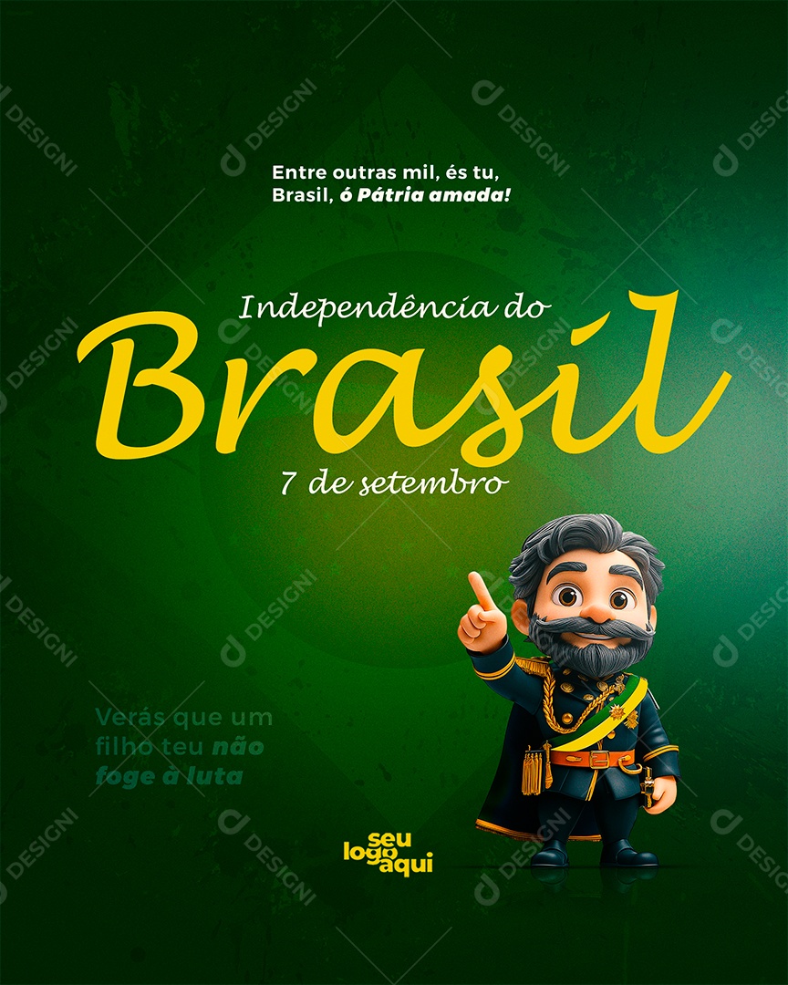 Dia da Independência do Brasil 07 de Setembro Social Media PSD Editável