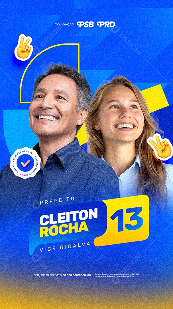 Story Política Eleição Prefeito Cleiton Rocha Social Media PSD Editável