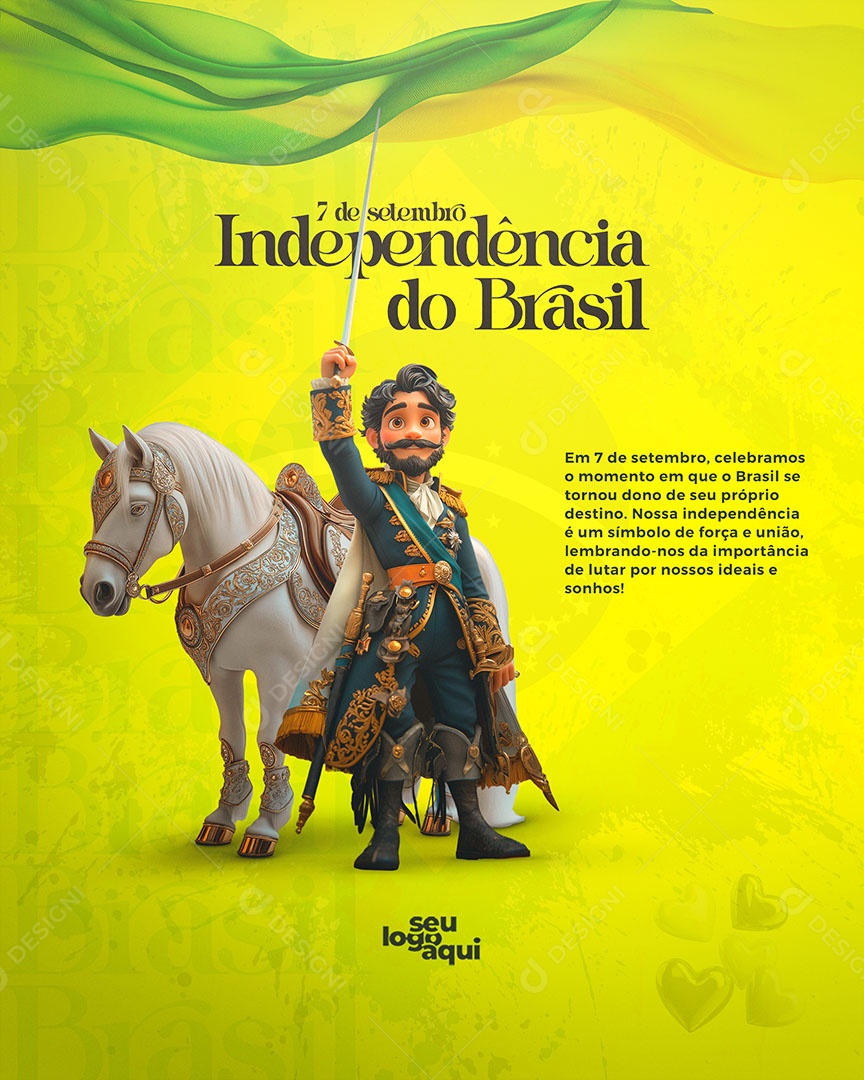 Dia da Independência do Brasil 07 de Setembro Social Media PSD Editável