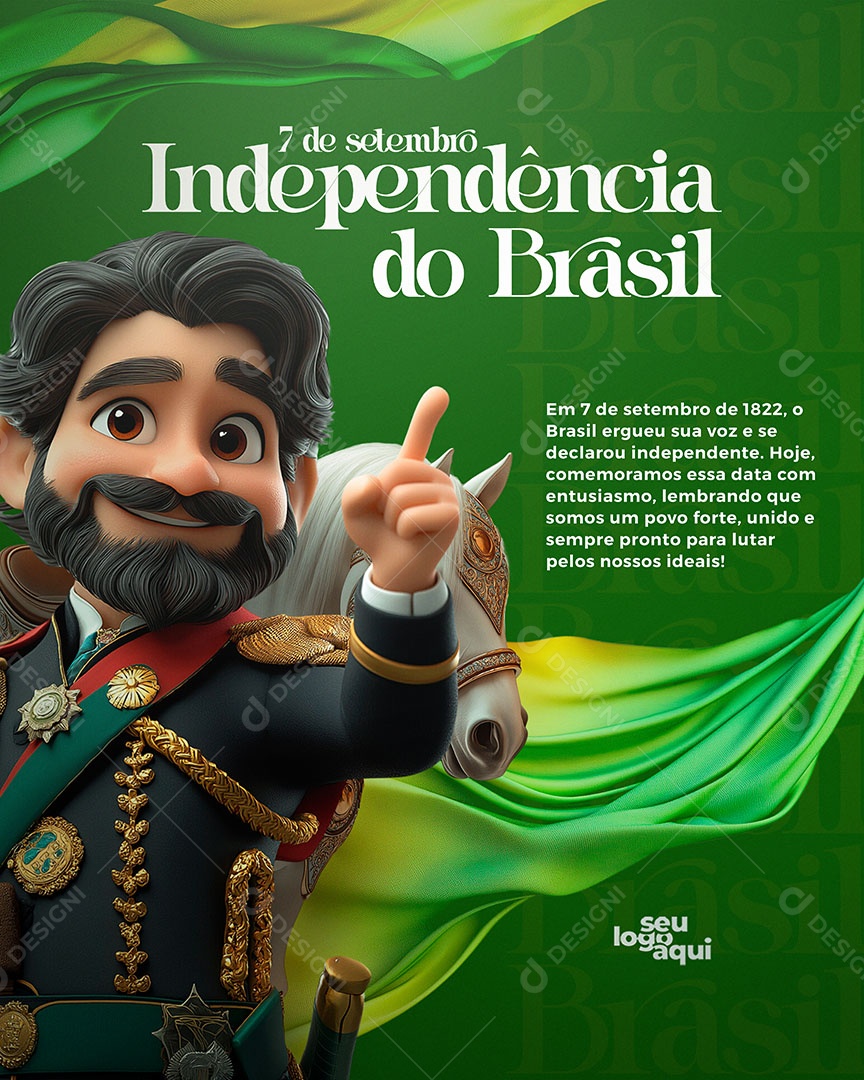 Dia da Independência do Brasil 07 de Setembro Social Media PSD Editável