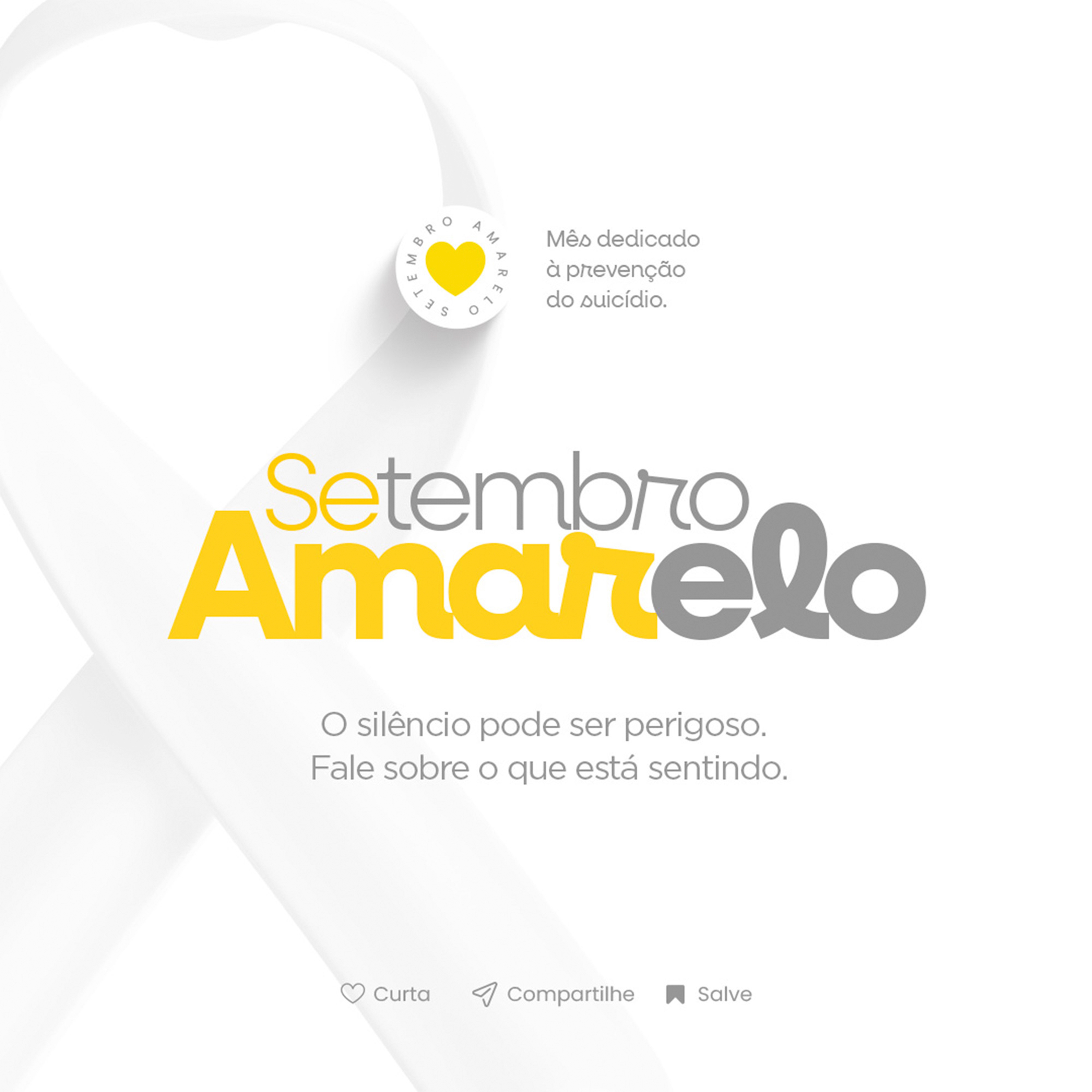 Setembro Amarelo o Silêncio Pode ser Perigoso Social Media PSD Editavel