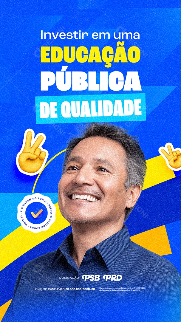 Story Política Eleição Prefeito Cleiton Rocha Social Media PSD Editável