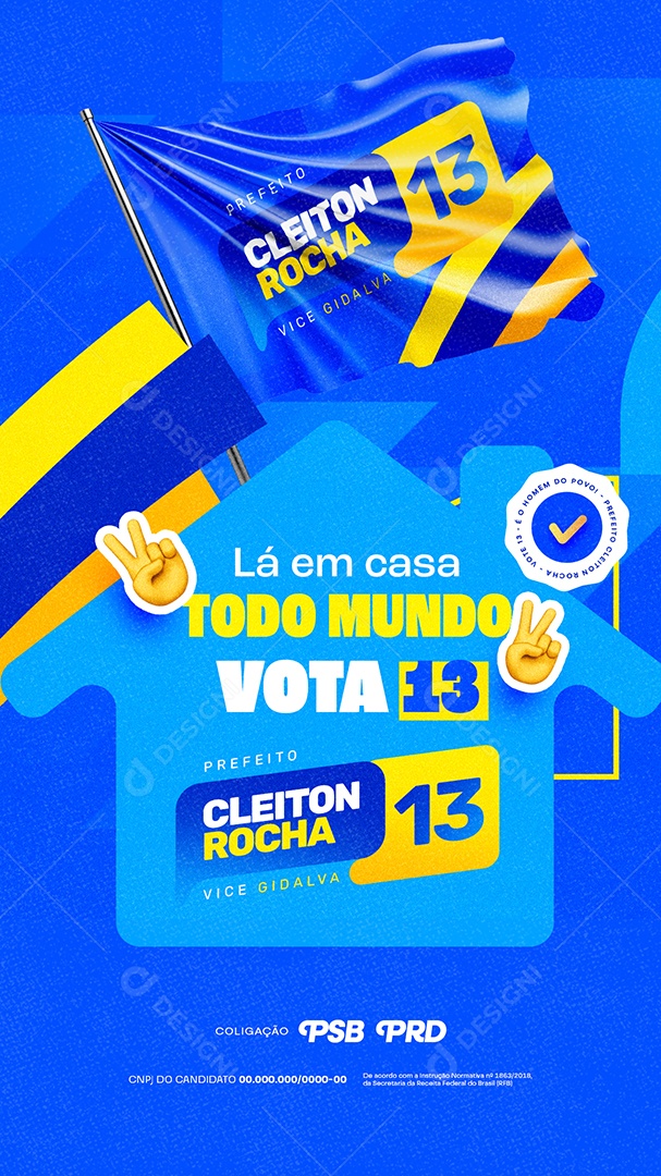 Story Política Eleição Prefeito Cleiton Rocha Social Media PSD Editável