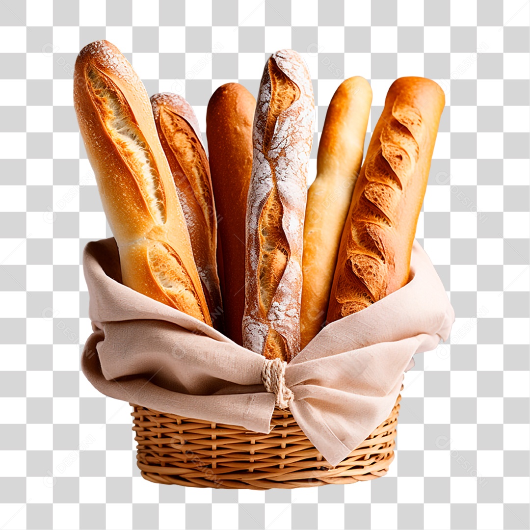 Cesta de Pães PNG Transparente
