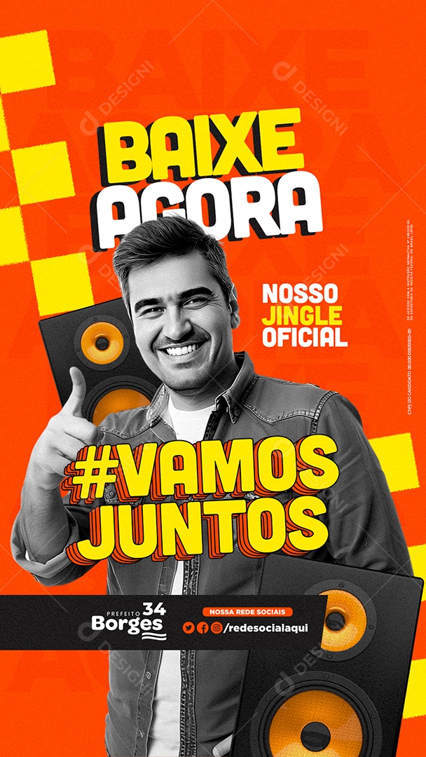 Story Política Vamos Juntos Social Media PSD Editável