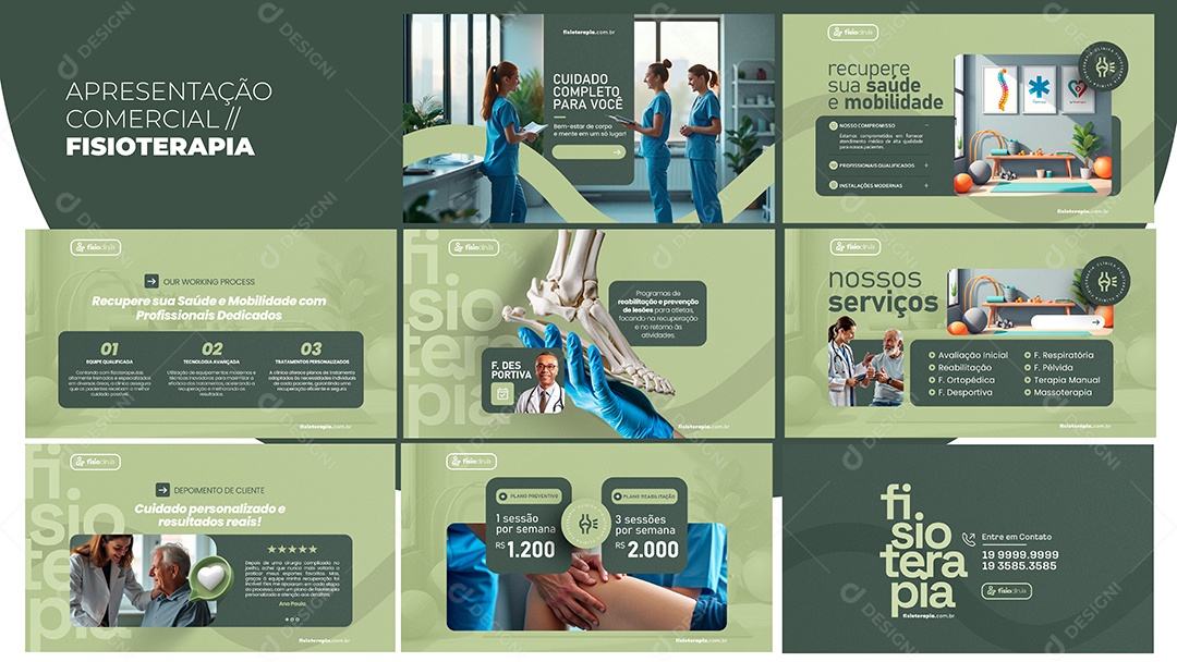 Apresentação Comercial Fisioterapia PSD Editável