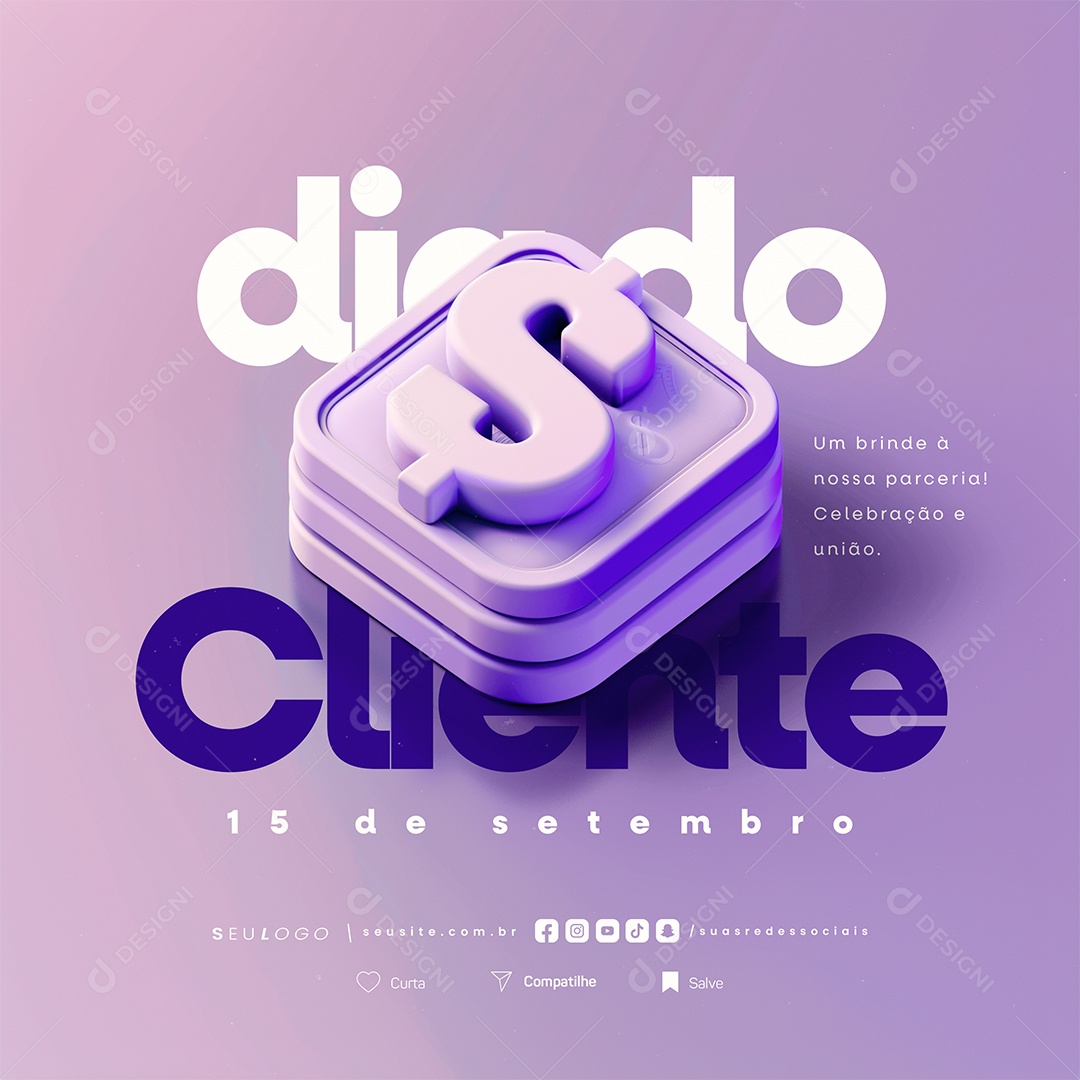 Dia do Cliente 15 de Setembro Social Media PSD Editável
