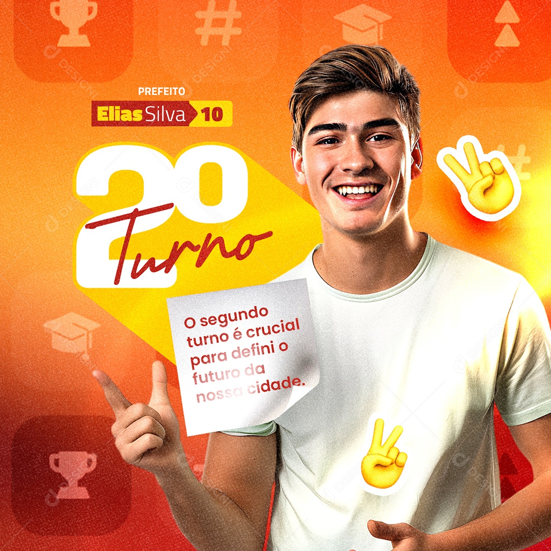 Política Prefeito Elias Silva Social Media PSD Editável