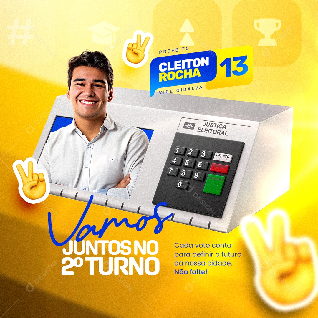 Política Cada Voto Tem o Poder Social Media PSD Editável