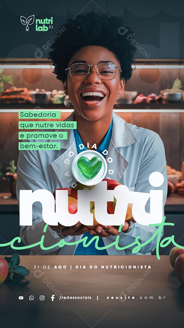 Story Dia Do Nutricionista 31 De Agosto Social Media PSD Editável