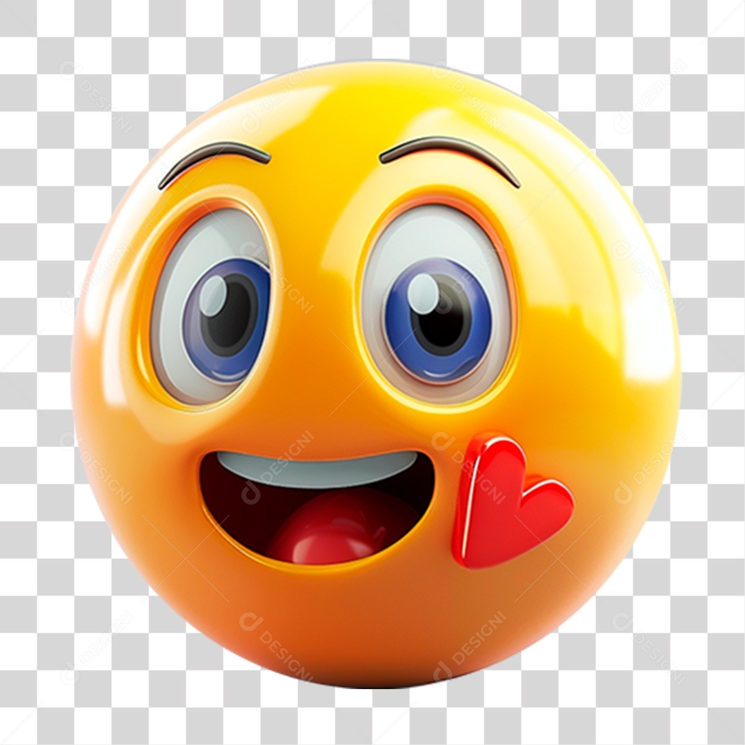 Elemento 3D Emoji PNG Transparente