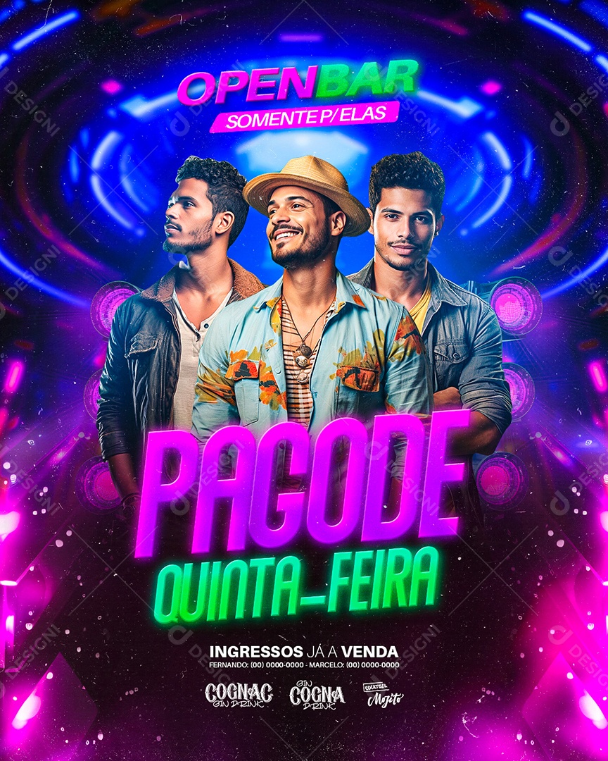 Flyer Pagode Social Media PSD Editável