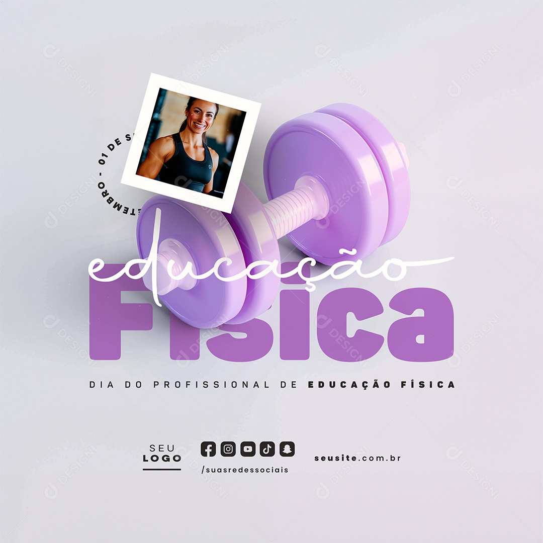 Dia do Profissional de Educação Física 01 de Setembro Social Media PSD Editável