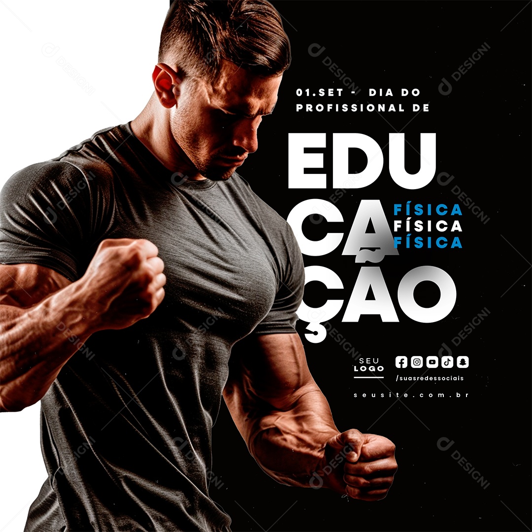 Dia do Profissional de Educação Física 01 de Setembro Social Media PSD Editável