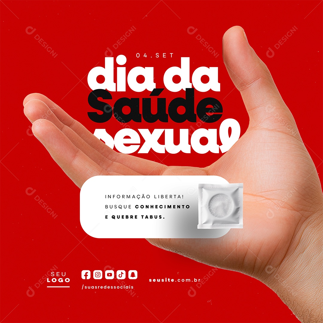 Dia da Saúde Sexual 04 de Setembro Social Media PSD Editável