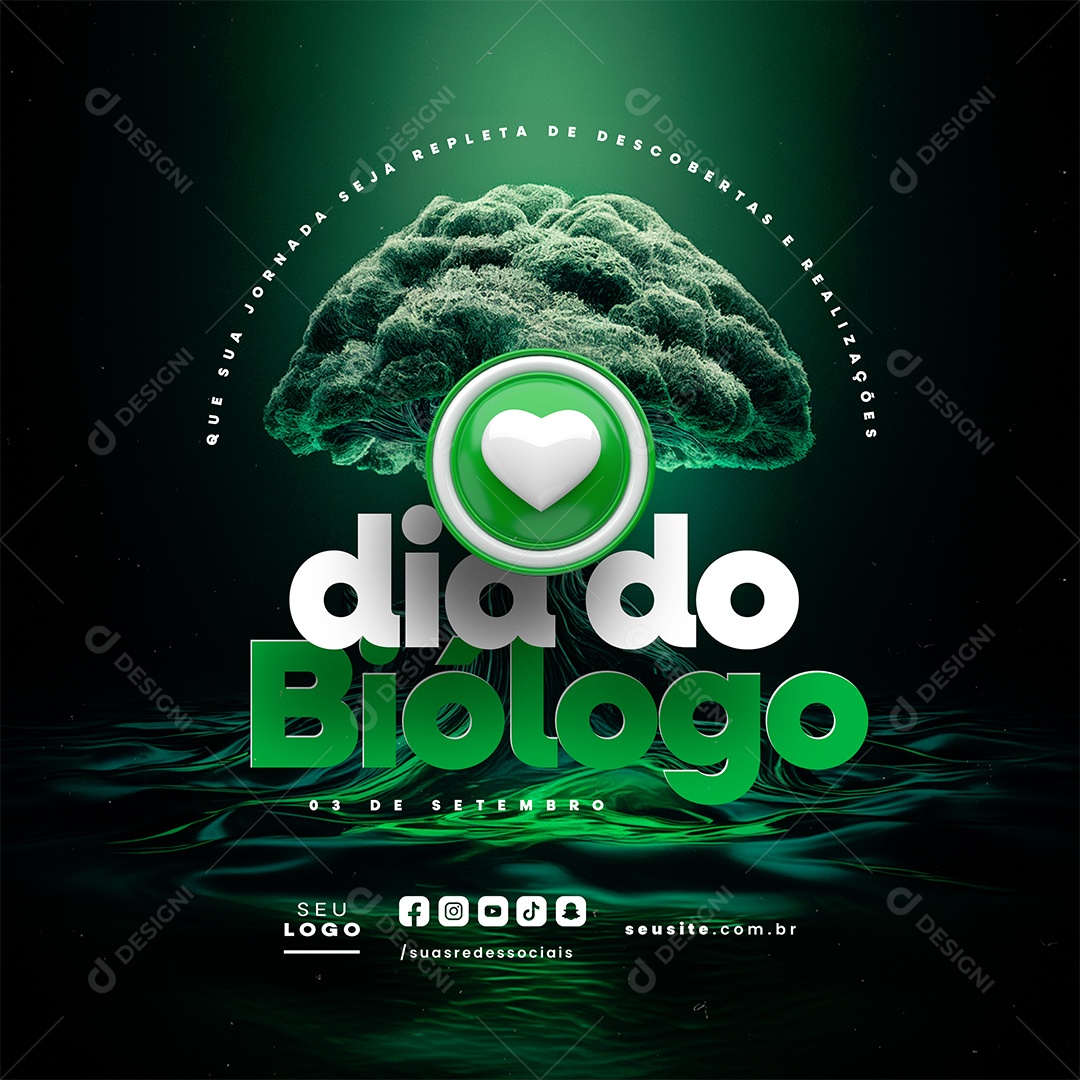 Dia Do Biólogo 03 de Setembro Social Media PSD Editável
