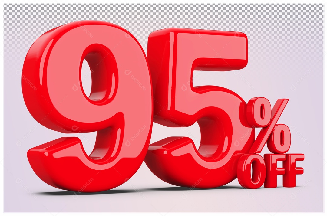 95% OFF Discount 3D Element Red for PSD Composition